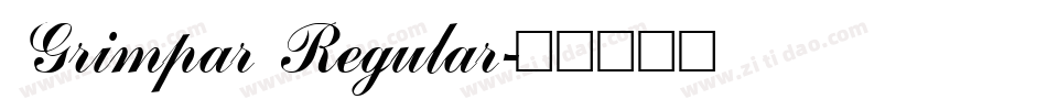 Grimpar Regular字体转换
